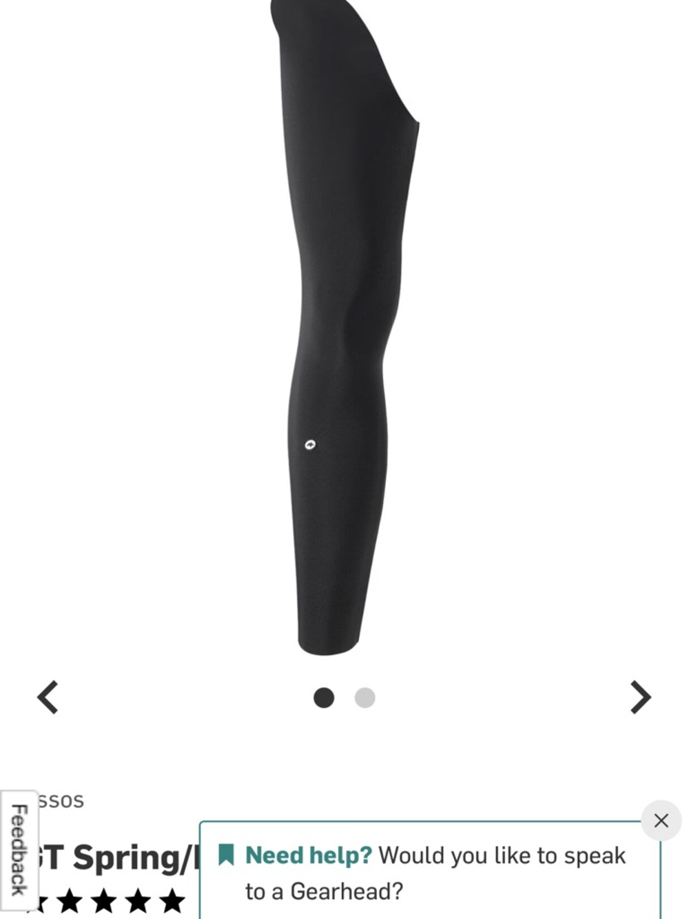 Assos GT spring/fall cycling black leg warmers size 0